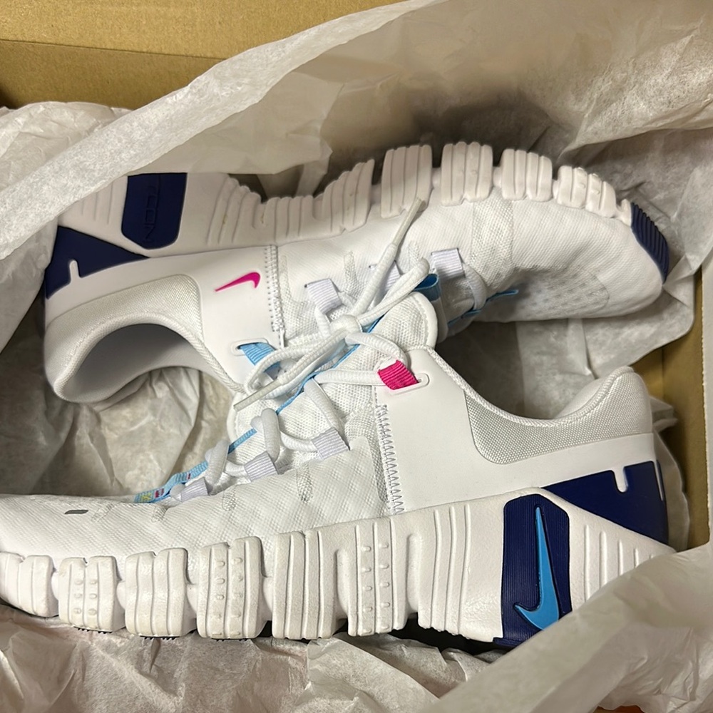 Nike WOMENS White and Blue Athletic Shoes